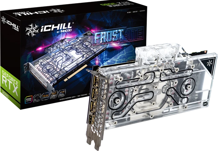 INNO3D GeForce RTX 3080 iCHILL Frostbite LHR, 10GB GDDR6X, HDMI, 3x DP