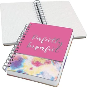 Sigel Jolie Spiral-Notizbuch, A5, punktiert, Hardcover, Motiv Batik Holi, 120 Blatt