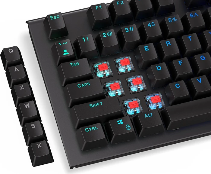 Endorfy PBT Keycaps, Kunststoff (PBT) Double-Shot, schwarz, 124 Tasten, ANSI-US