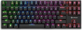 Sharkoon PureWriter TKL RGB, Kailh Choc LOW PROFILE BLUE, USB, US