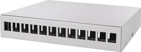LogiLink Konsolidierungspunkt-Gehäuse für RJ-45 Keystone Module, 12-Port, grau