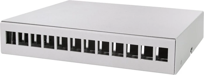 LogiLink Konsolidierungspunkt-Gehäuse für RJ-45 Keystone Module, 12-Port, grau