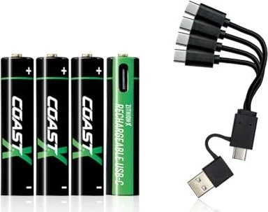 Coast Zithion-X AAA Rechargeable USB-C, 4er-Pack