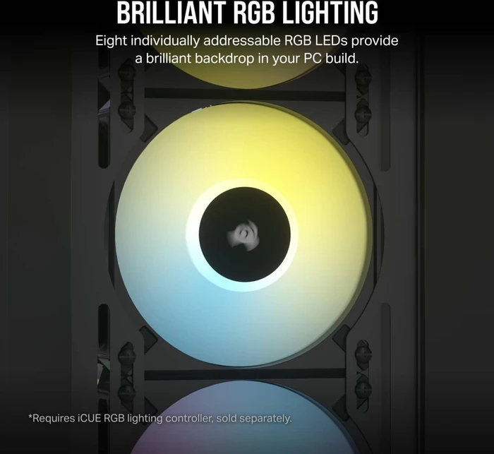 Corsair AF Series iCUE AF120 RGB Elite Triple Fan Kit, schwarz, LED-Steuerung, 120mm, 3er-Pack