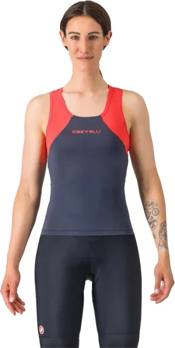 Castelli Sole Top Trikot ärmellos twilight blue/hibiscus (Damen)