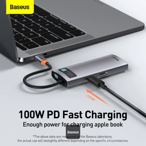 Baseus Metal Gleam 6-in-1 Hub, USB-C 3.0 [Stecker]