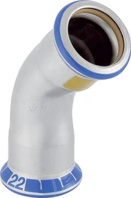 Geberit Mapress Edelstahl Bogen (Gas) 45° d=18mm L=29mm Z=9mm
