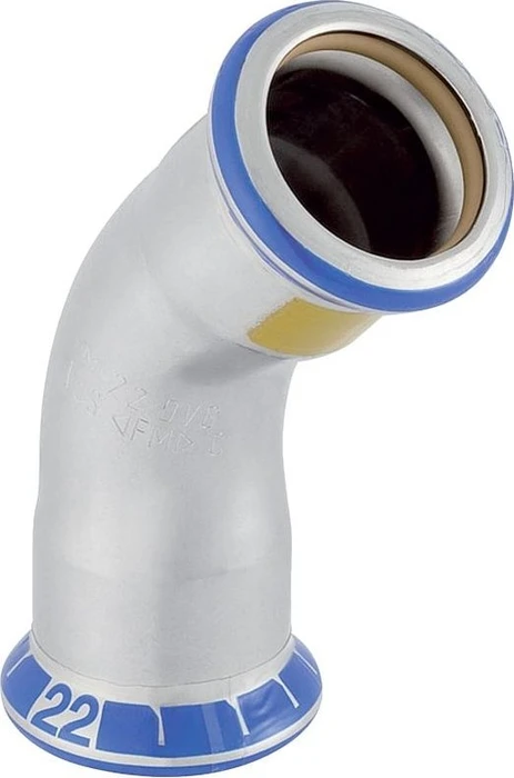 Geberit Mapress Edelstahl Bogen (Gas) 45° d=18mm L=29mm Z=9mm