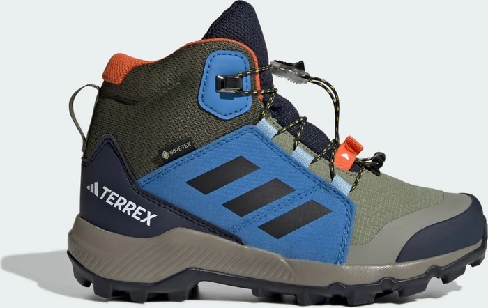 adidas Terrex Mid GTX tent green/core black/ray blue (Junior)
