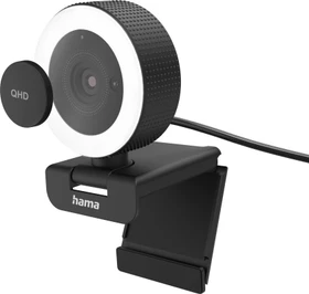 Hama C-800 Pro QHD Webcam mit Ringlicht, inkl. Fernbedienung