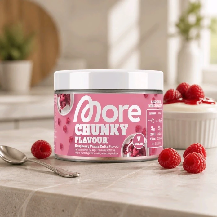 More Nutrition Chunky Flavour Raspberry Panna Cotta 150g