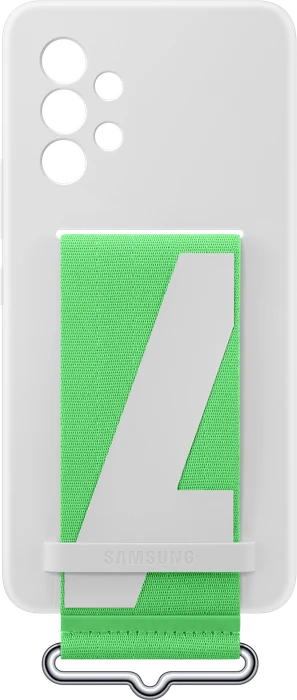 Samsung Silicone Cover with Strap für Galaxy A53 5G weiß