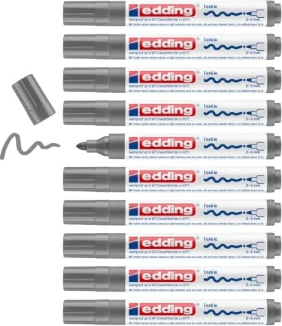 edding 4500 Textilmarker grau, 10er-Pack