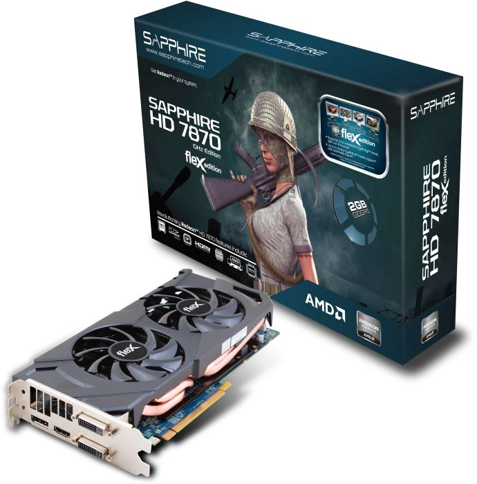 Sapphire Radeon HD 7870 GHz Edition FleX, 2GB GDDR5, 2x DVI, HDMI, DP, full retail