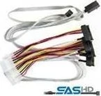 Microchip Adaptec mini SAS HD x4 [SFF-8643] auf 4x SAS [SFF-8482] Kabel, 0.8m