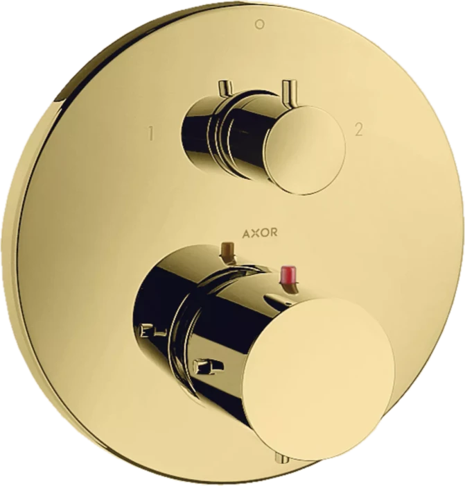 Hansgrohe Axor Starck Thermostat Unterputz mit Ab- und Umstellventil polished brass