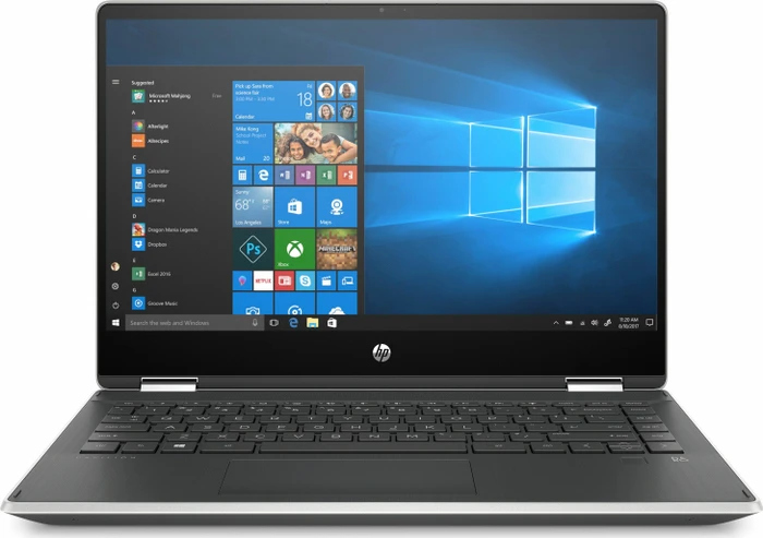 HP Pavilion x360 14-dh0222ng, Natural Silver/Ash Silver, Pentium Gold 5405U, 8GB RAM, 256GB SSD, DE