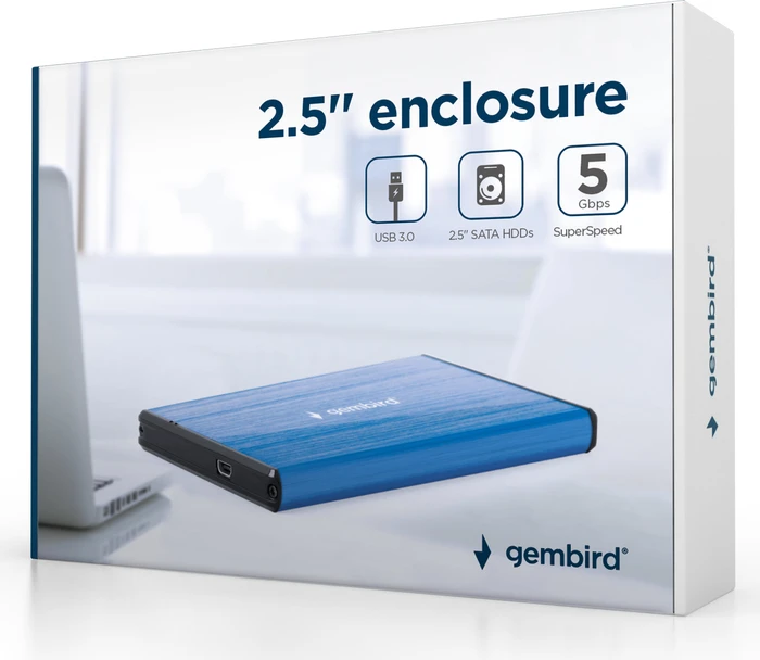 Gembird EE2-U3S-3, Deep Blue, 2.5", USB 3.0 Mini-B