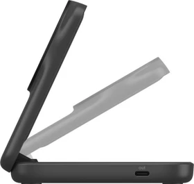 Belkin UltraCharge faltbare magnetische 2-in-1-Ladestation mit Qi2 (25W) viereckig schwarz (WIZ038kqBK)