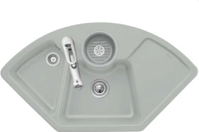 Villeroy & Boch Solo Eck Einbau Becken mittig fossil