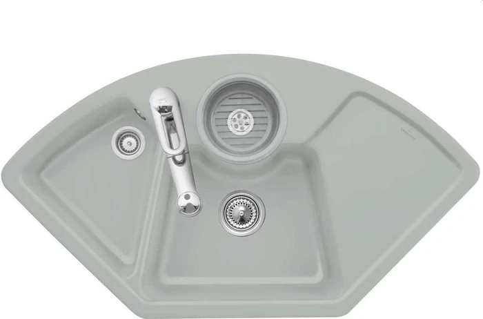 Villeroy & Boch Solo Eck Einbau Becken mittig fossil