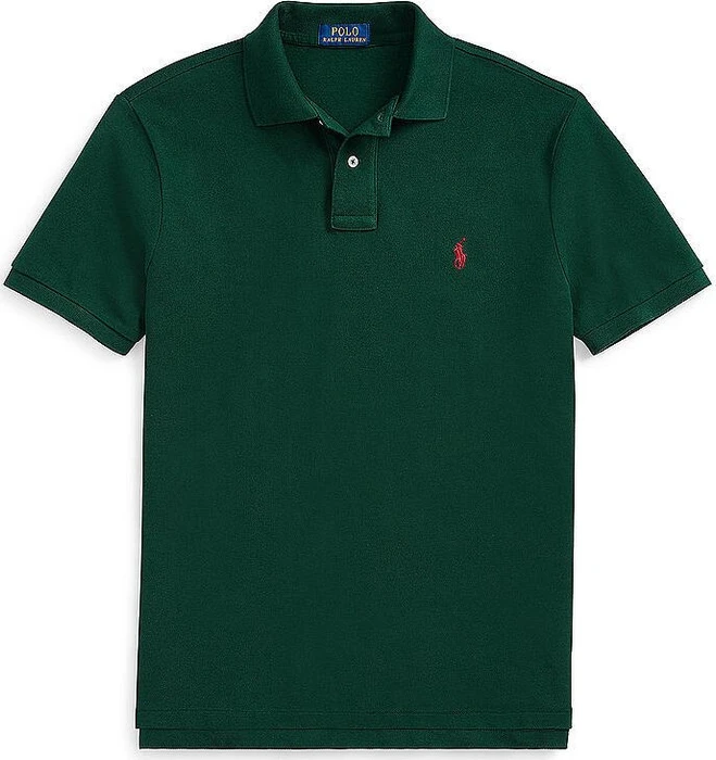 Ralph Lauren Custom Slim Fit Poloshirt kurzarm grün (Herren)