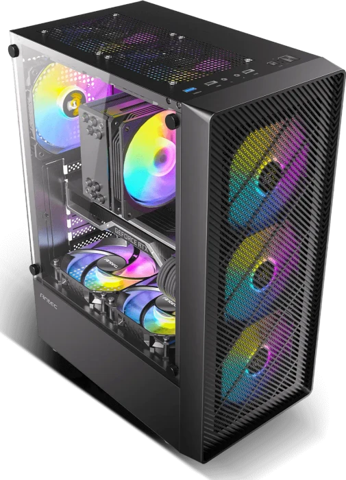 Antec AX26 RGB Elite, schwarz, Glasfenster