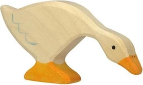 Goki Holztiger Gans fressend