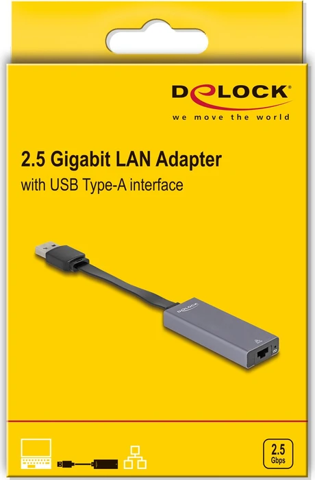 DeLOCK 2.5G LAN-Adapter, RJ-45, USB-A 3.0 [Stecker]
