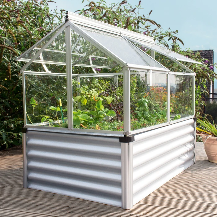 Vitavia Paris ESG 3mm Hochbeet 122x83cm alu