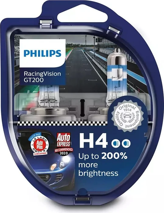 Philips RacingVision GT200 H4 60/55W, 2er-Pack