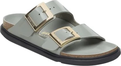 Birkenstock Arizona Droplet Buckle Naturleder Lack high shine new pure sage (Damen)
