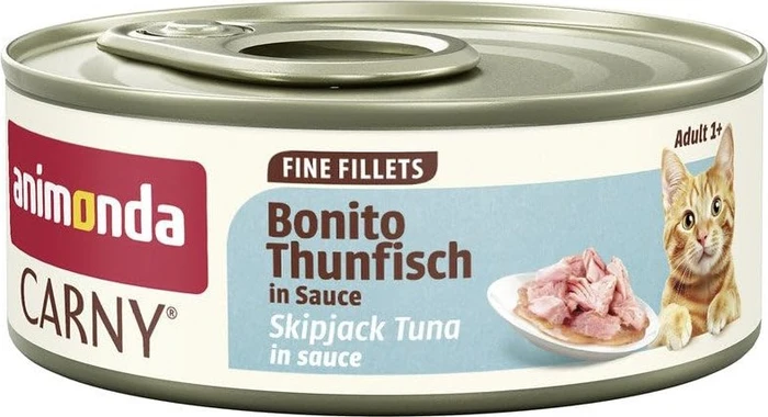 animonda Carny Adult Fine Fillets, mit Bonito Thunfisch in Sauce, 720g (12x 60g)