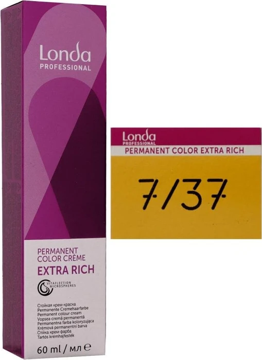 Londa Professional Permanent Color Crème 7/37 mittelblond gold-braun, 60ml