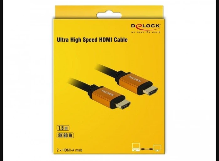 DeLOCK Ultra High Speed HDMI 2.1 Kabel 48Gbps 8K 60Hz, 1.50m
