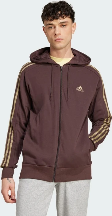 adidas Essentials French Terry 3-Streifen Hoodie shadow brown (Herren)