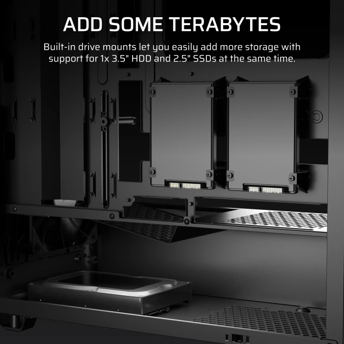 Corsair 3200D RS Smoke, grau, Glasfenster