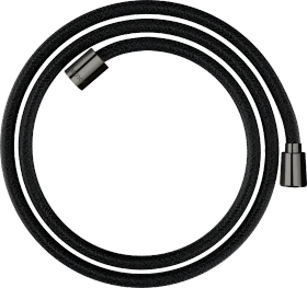 Hansgrohe AXOR ShowerSolutions Textilbrauseschlauch 1.60m mit konischer und zylindrischer Mutter polished black chrome