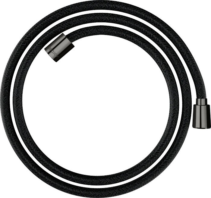 Hansgrohe AXOR ShowerSolutions Textilbrauseschlauch 1.60m mit konischer und zylindrischer Mutter polished black chrome