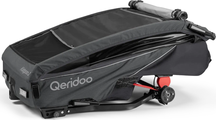 Qeridoo Kidgoo 2 Fahrradanhänger steel grey (Modell 2023)