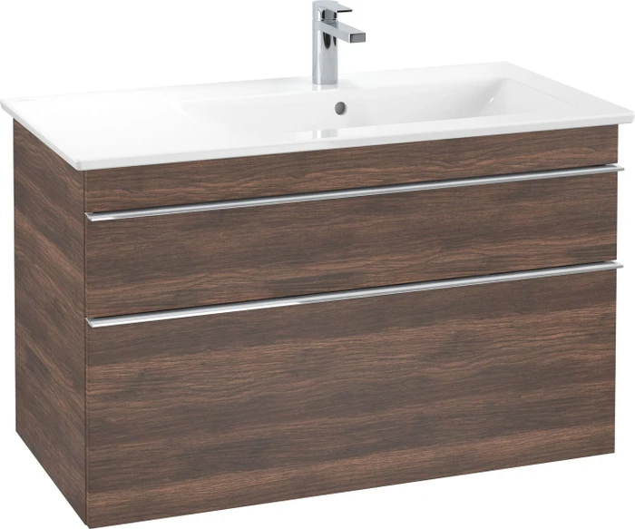 Villeroy & Boch Venticello Waschbeckenunterschrank für Becken rechts 2 Auszüge 953x590x477mm arizona oak/chrome