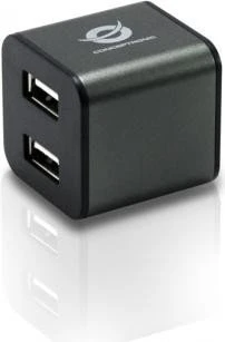 Conceptronic Cube schwarz USB-Hub, 4x USB-A 2.0, USB 2.0 Mini-B [Buchse]