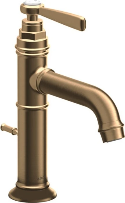 Hansgrohe Axor Montreux Einhebel-Waschbeckenarmatur 100 mit Hebelgriff und Ablauffernbedienung brushed bronze