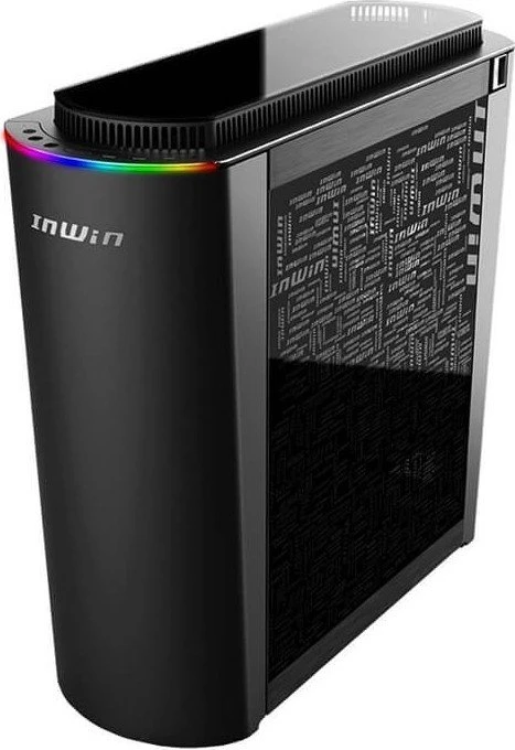 In Win 915, schwarz, Glasfenster