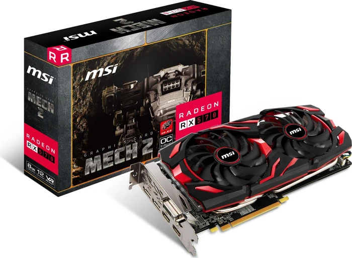 MSI Radeon RX 570 Mech 2 8G OC, 8GB GDDR5, DVI, 2x HDMI, 2x DP