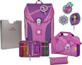 DerDieDas ErgoFlex Max Purple Dots Schultaschen-Set, 5-tlg.