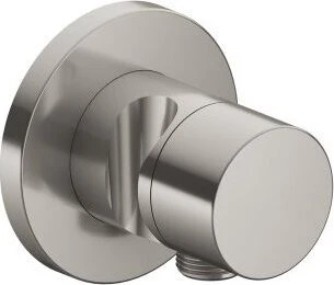 Keuco IXMO 59556 Pure 2-Wege Umstellventil mit Schlauchanschluss und Brausehalter rund edelstahl-finish