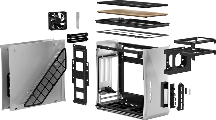 Fractal Design Era ITX Silver White Oak, Mini-ITX