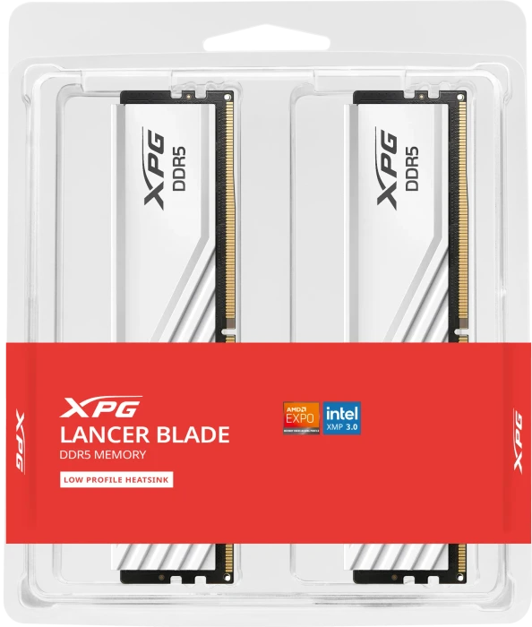 ADATA XPG LANCER BLADE White UDIMM 32GB Kit, DDR5-6400, CL38-40-40, 1RX8