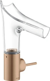 Hansgrohe Axor Starck V 140 Waschbeckenarmatur mit Glasauslauf brushed red gold